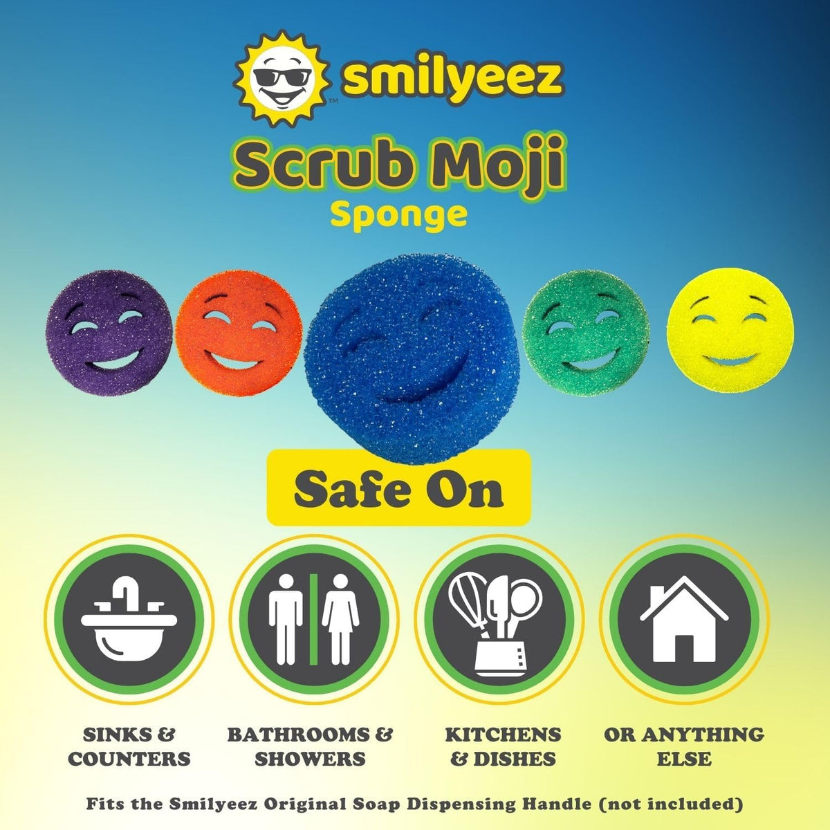 The Original Scrub Moji Temperature-Sensitive Scrubbing Sponge