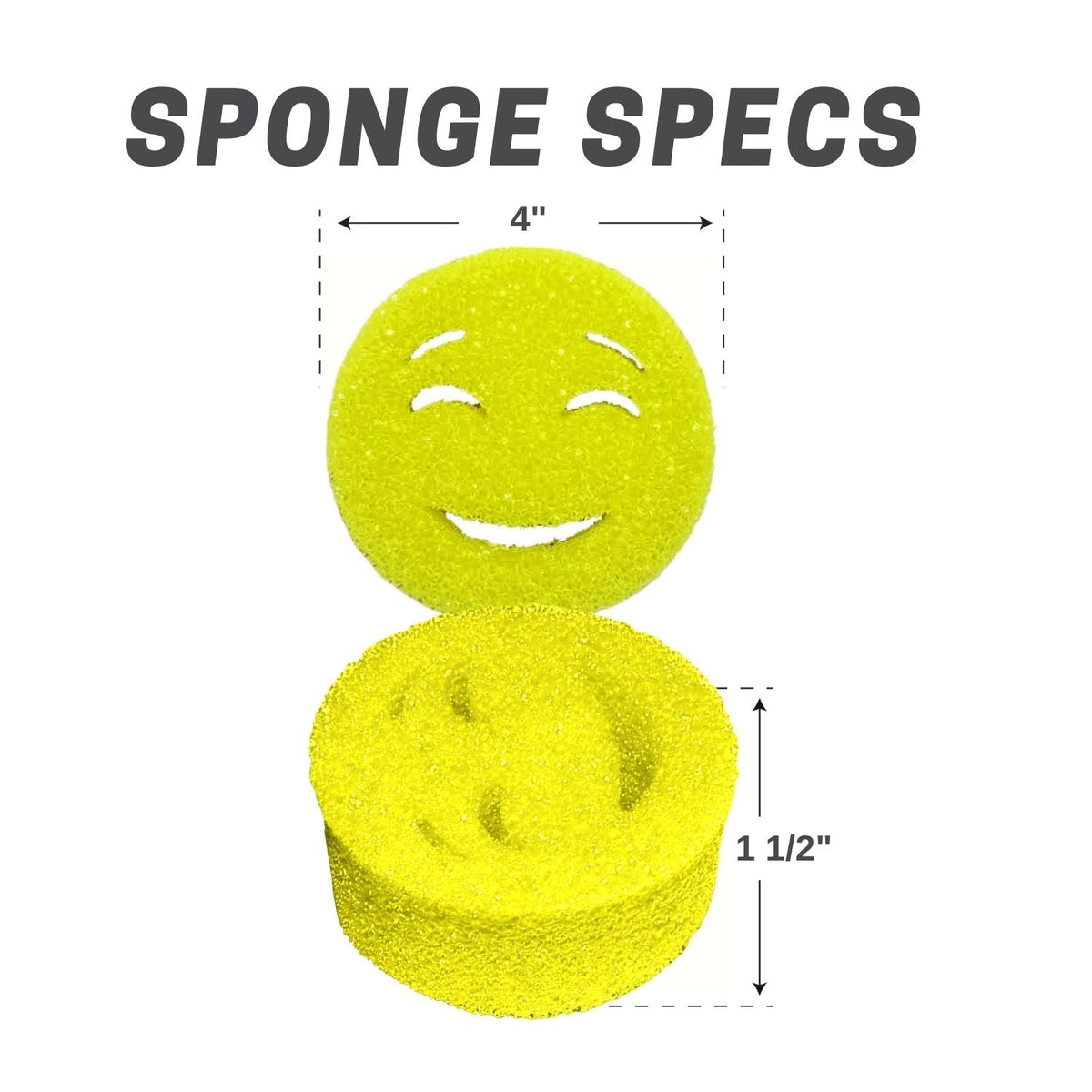 The Original Scrub Moji Smiling Sponge Handle - Scrub Moji Combo - Yellow Sponge