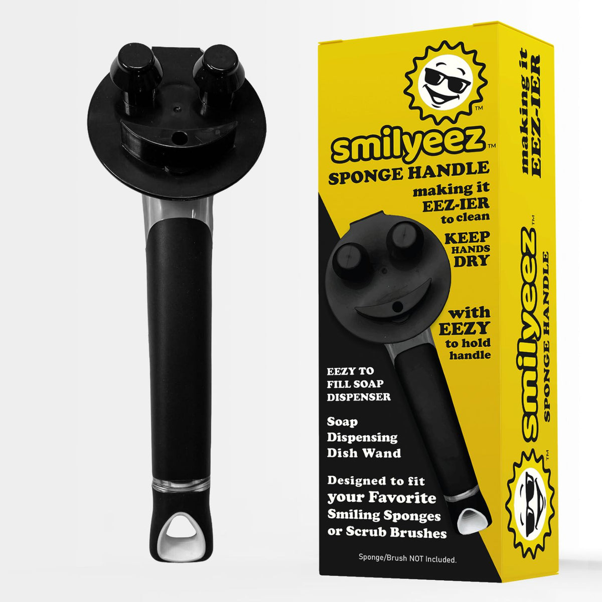 The Original Scrub Moji Smiling Sponge Handle