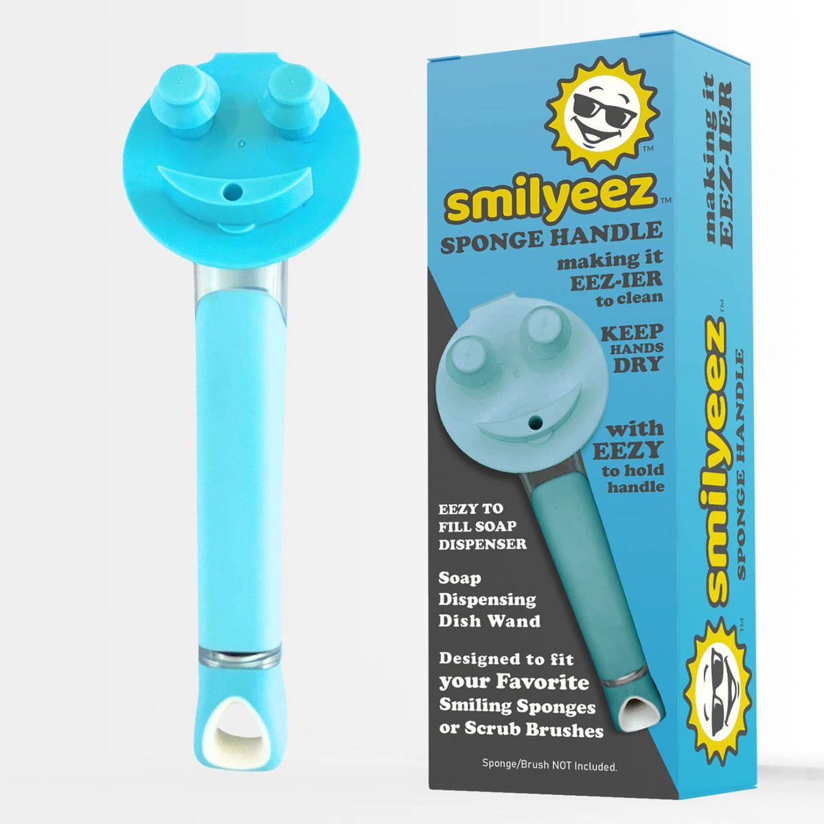 The Original Scrub Moji Smiling Sponge Handle