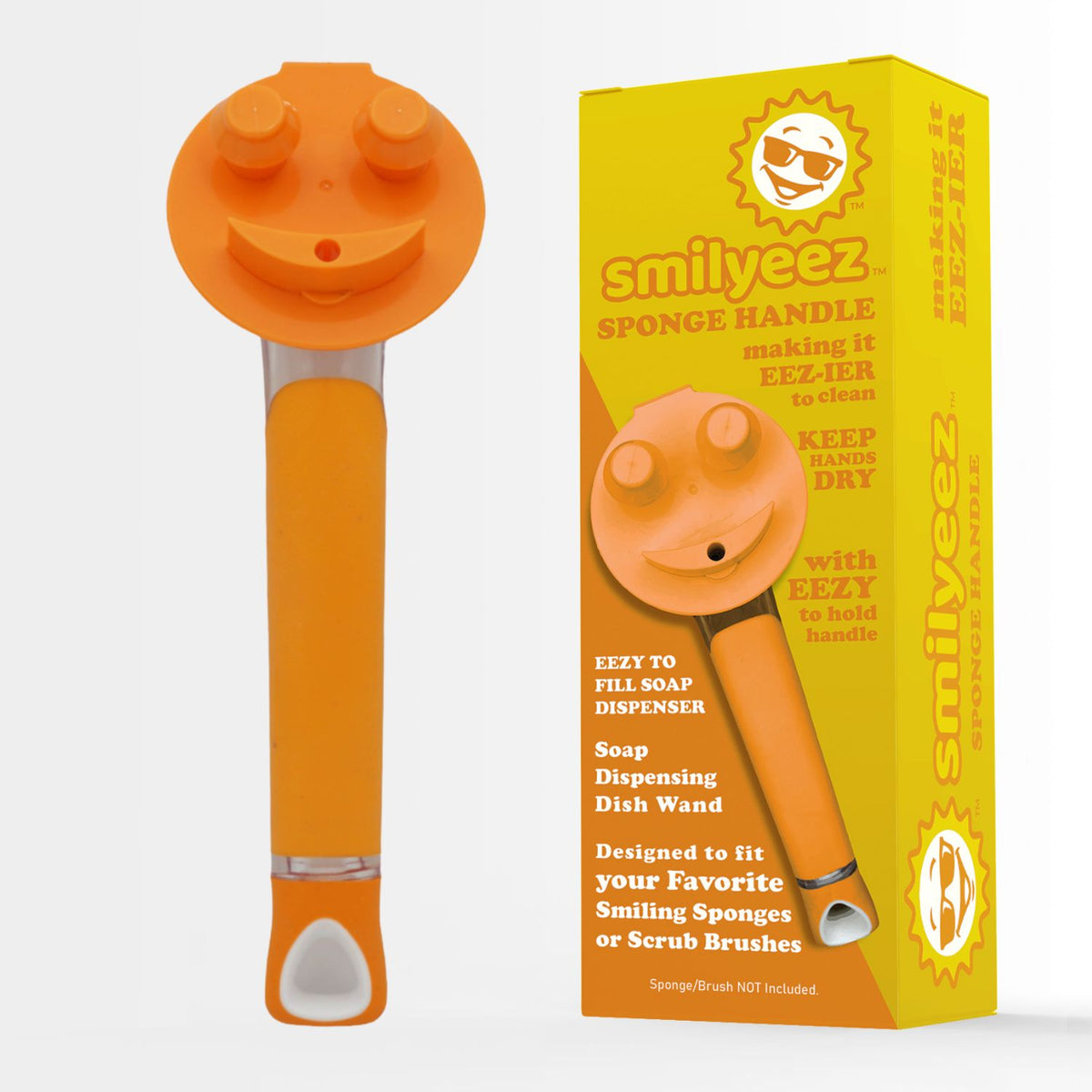 The Original Scrub Moji Smiling Sponge Handle