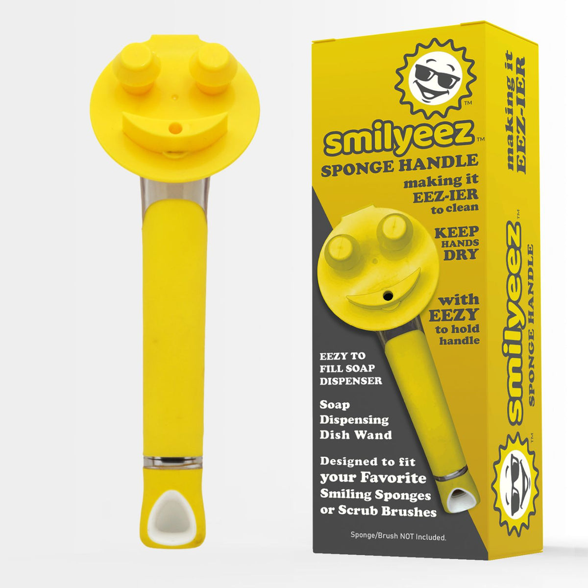The Original Scrub Moji Smiling Sponge Handle