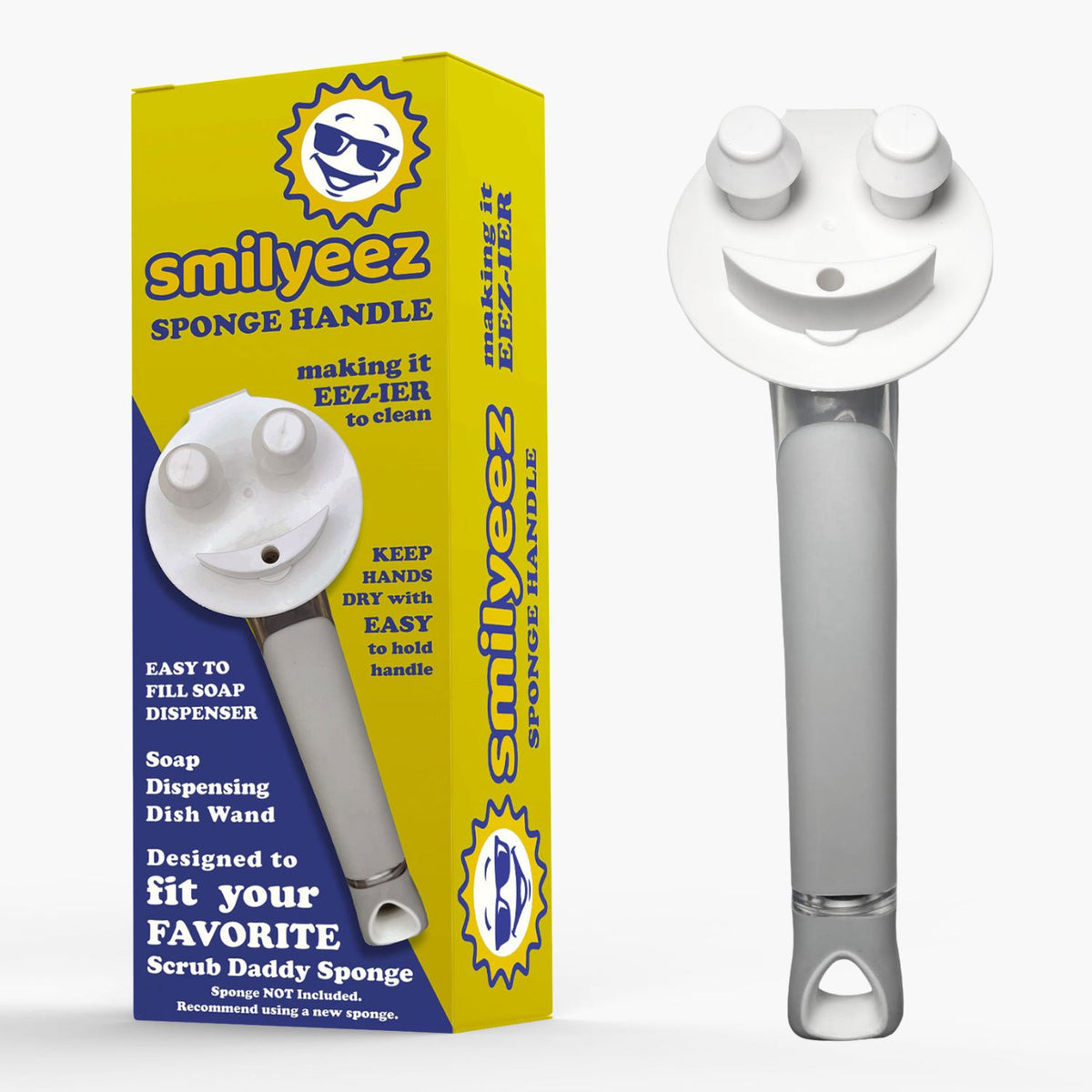 Scrub Moji - Smiling Sponge Handle - Smiling Scrub Brush Combo