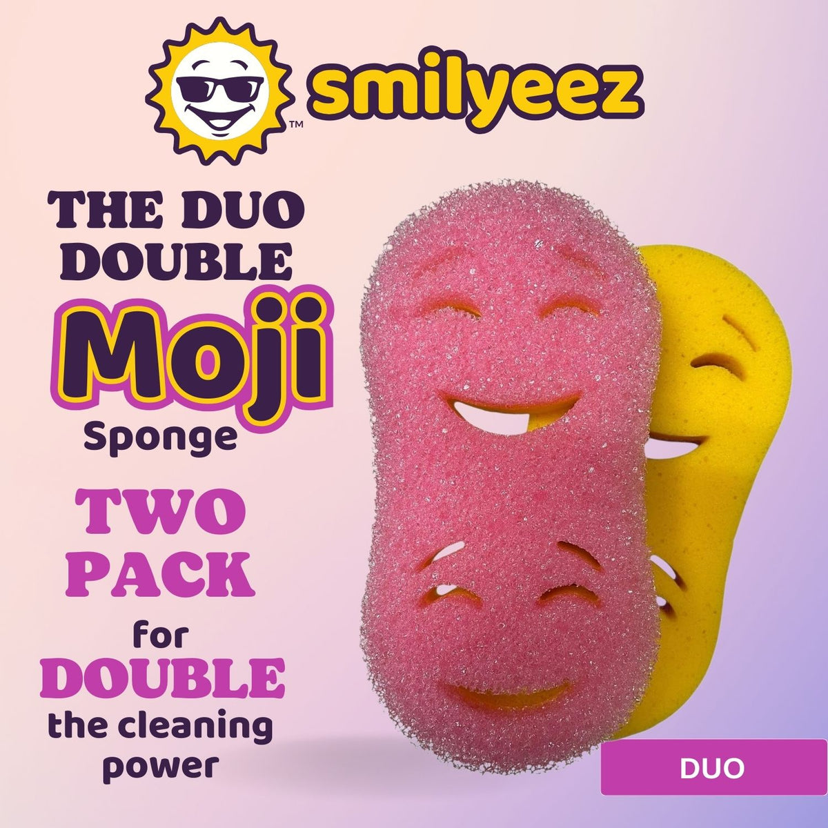 The Original Double Moji Temperature-Sensitive Scrubbing Sponge